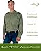 The Celtic Ranch Collarless Shirt for Men, Irish Grandfather Cotton Linen Long Sleeve Button Down Banded Collar Dress Shirt with Pocket (Deep Lichen Green, XL)