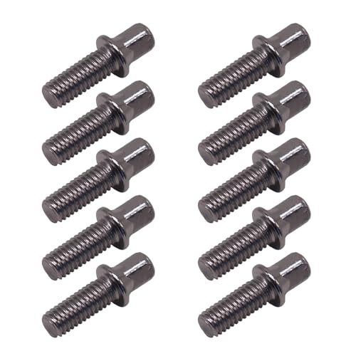 10Pcs Drum Tension Rods Metal Rustproof Short Screws Drum Standard Exterior Square Screws Drum Hardware Screws