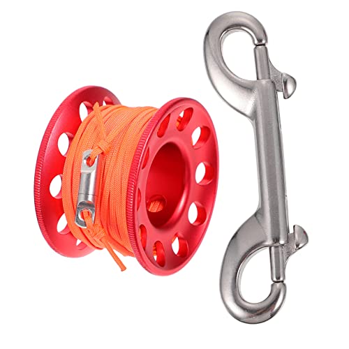 KESYOO 1 Set Diving Spool Reel with Snap Clip Underwater Guide Line Spool Lightweight for Scuba Diving Accessory for Snorkeling and Return