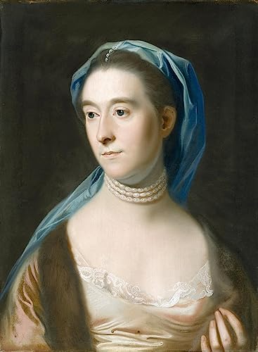 Pintura retrato Sra. Henshaw de Copley en lienzo de 60x90cm para renovar paredes vacías
