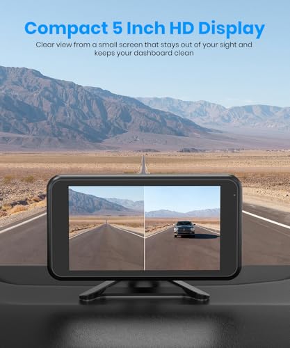 Image of AUTO-VOX Wireless Backup Camera:1080P HD Dual-Channel Monitor, Easy Installation,Stable Digital Transmission Signal,IP69K Waterproof Night Vision Back Up Camera for Truck,SUV,Car,Vans