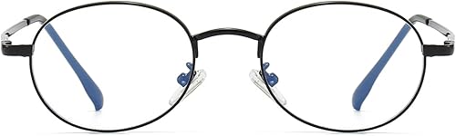 Miniatura 9 de JOVAKIT Lentes retro ovalados con bloqueo de luz azul para mujer, estilo vintage de los años 90, pequeños lentes ovalados para computadora con marco