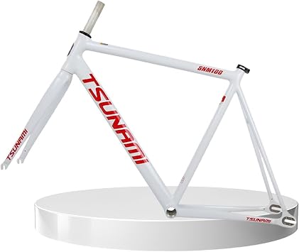 49/52/55/58cm 700C Fixed Gear Bike Frameset Aluminum Alloy Frameset with Fork C Brake Quick Release Racing Track Bike Frame