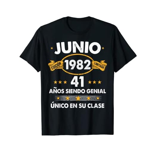 Hombre 41 Años Cumpleaños Regalo Hombre Junio 1982 Junio 41 Años Camiseta