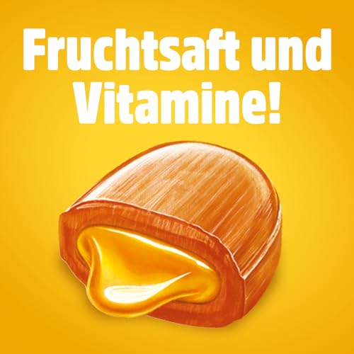 nimm2 – Kleine Süßigkeiten-Bonbons mit flüssigem Kern aus Fruchtsaft und reichhaltigen Vitaminen für Kinder und Erwachsene – (429g Beutel)