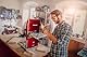 Einhell TC-SB 200/1 Bandsäge | Elektrische Tischsäge mit 45° neigbarem Metallarbeitstisch für Gehrungsschnitte, Parallelanschlag, Staubabsaugung | Bandsäge für Holzbearbeitung, Basteln und Heimwerken