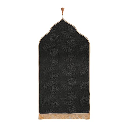 JINTN Islamic Prayer Rug Flannel Thick Padded Muslim Praying Mat for Men and Women Prayer Carpet Mat Traditional Muslim Ramadan Eid Gift - Image 2