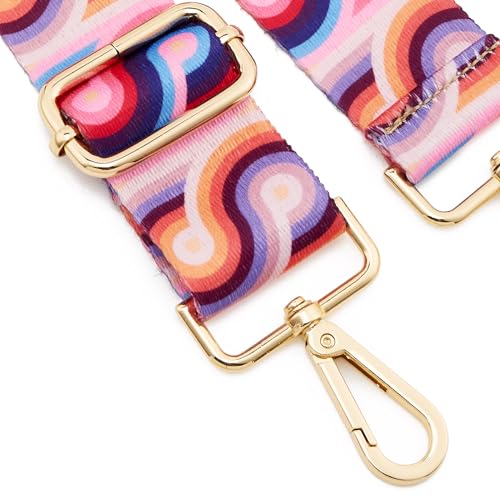 Image of ZOOEASS Wide Shoulder Strap Adjustable Replacement Belt Guitar Style Crossbody Bag Handbag Strap Multicolor Canvas Straps(Wide:1.5in)(Color45)