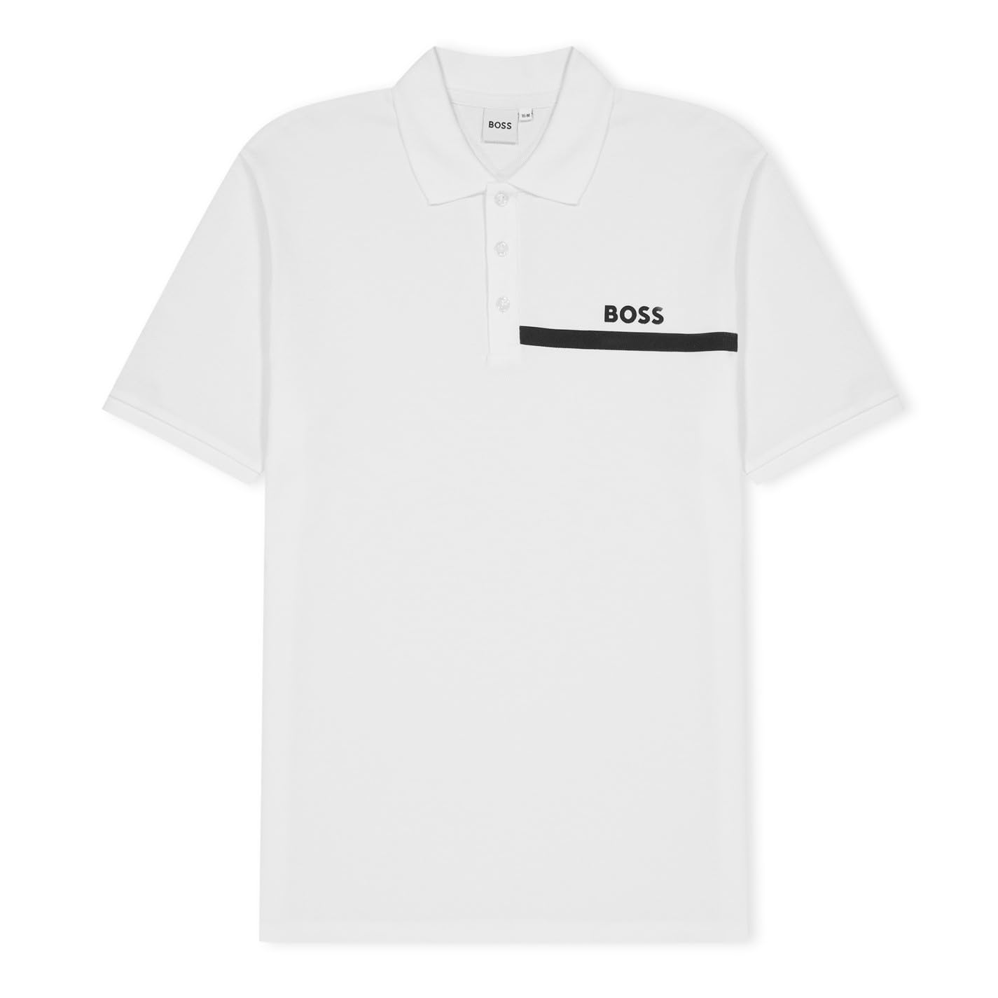 Boss Men's Kids Short-Sleeve Polo With Logo Design - White 10P - 8Y
