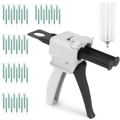 Pistolet à colle époxy AB - 50 ml - Poignée - Pistolet doseur pour mélange (2 composants 1:1, 50 ml)