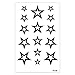 Produktbild EROSPA® Tattoo-Bogen temporär - Sterne / Stars - Schwarz - 10,5 x 6,5 cm