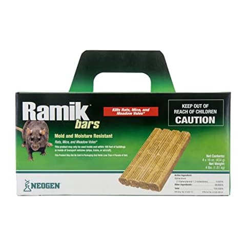 Neogen Ramik Fish Flavored Weather Resistant Rodenticide Bars, 4 x 16 oz Bars (4lb) Cover