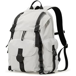 mixi Travel Backpack for Women Men, 18 Inch Carry On Laptop Backpack Flight Approved fits 16'' Laptop, Lightweight Waterproof Hiking Backpack Travel Outdoor Business Casual Daypack, Light Gray