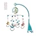 Mobile pour Lit De Bébé Musical avec Lumières Et Musique, Support, Lit De Bébé Musical Rotatif avec Projecteur, Hochets Suspendus Et Boîte À Musique avec Télécommande, Jouet pour Nouveau-né
