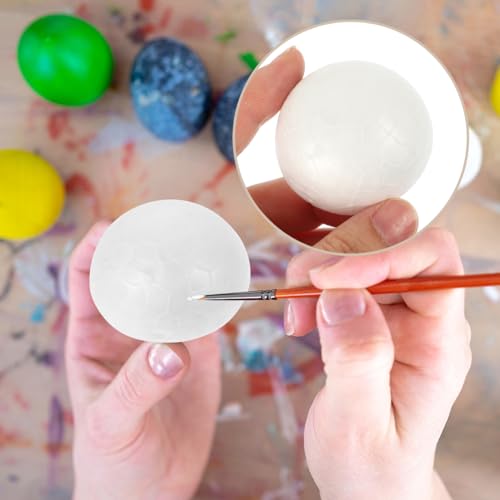 HAWILLOSCH 150Stücke Unbemalte Schaumkugeln Für DIY Projekte Halbkreis Schaumbälle Für Bastelideen Und Partys Leicht Sicher Und Praktisch Tüten À