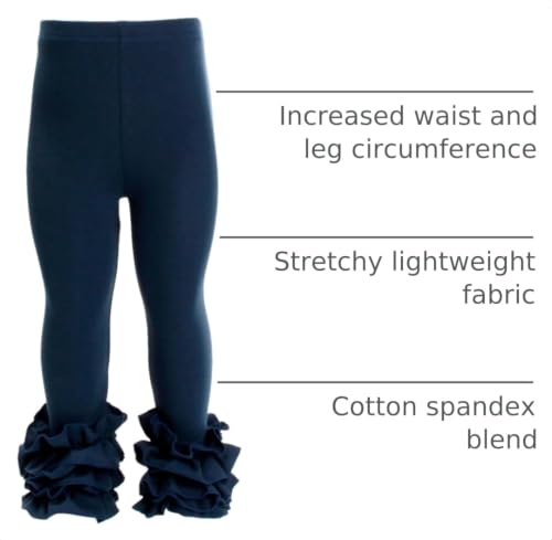 Image of HOOLCHEAN Baby Toddler and Little Girls Cotton Ruffle Leggings