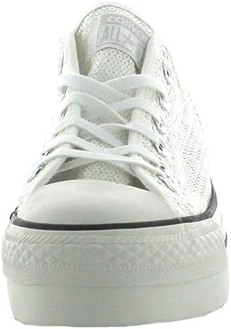 converse platform bianche paillettes