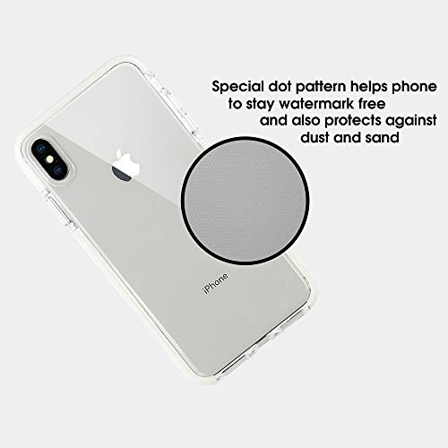 Étui iPhone XS Max transparent de qualité premium avec contour blanc
