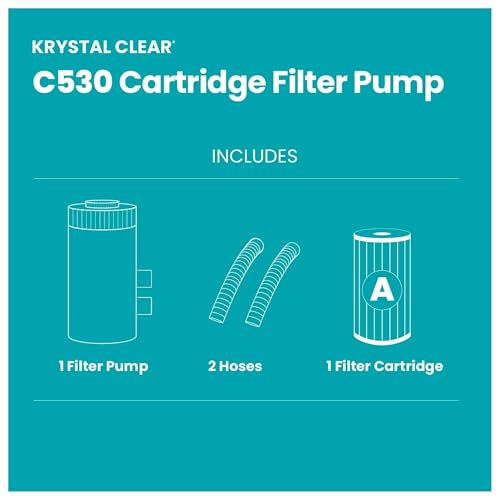 INTEX C530 Cartridge Filter Pump for Above Ground Pools: 530 GPH Pump Flow Rate - Auto Timer - HydroAeration Technology - Includes Type A Filter Cartridge - Turnover Rate/System Flow 475 GPH by Intex - Used condition - Image 4