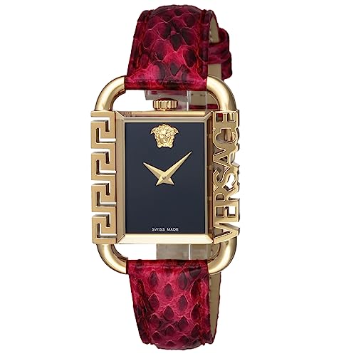 [���F���T�[�`] �r���v VERSACE FLAIR �u���b�N ������ �X�e�����X�X�`�[�� �T�t�@�C���K���X �N�H�[�c Quartz 26MM �X�C�X Watch VE3B00222 ���f�B�[�X ���b�h [���s�A���i]