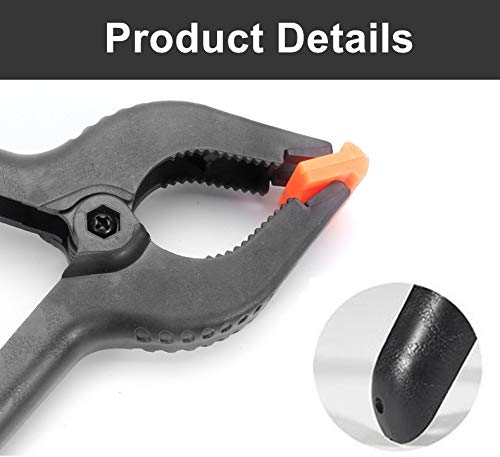 Komi 10 Pack Spring Clamps 4.5 Inch Professional Plastic Large Spring Clamps Heavy Duty For Crafts Or Plastic Clips And Backdrop Clips Clamps For Backdrop Stand,Photography, Home Improvement And So On #TOP4