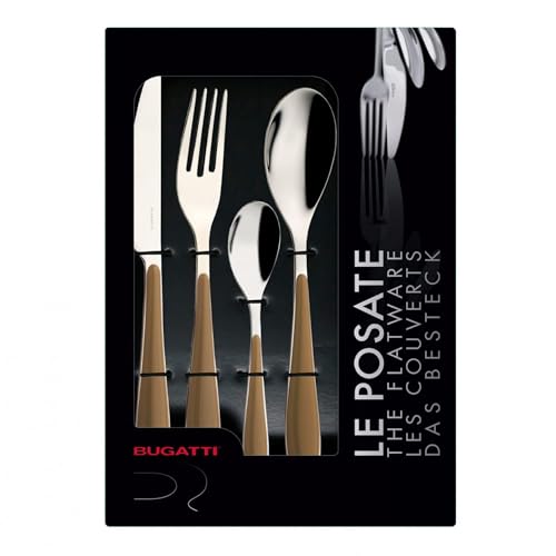 Ménagère Bugatti Gioia 24 pièces acier inox tabat table design chic - 7