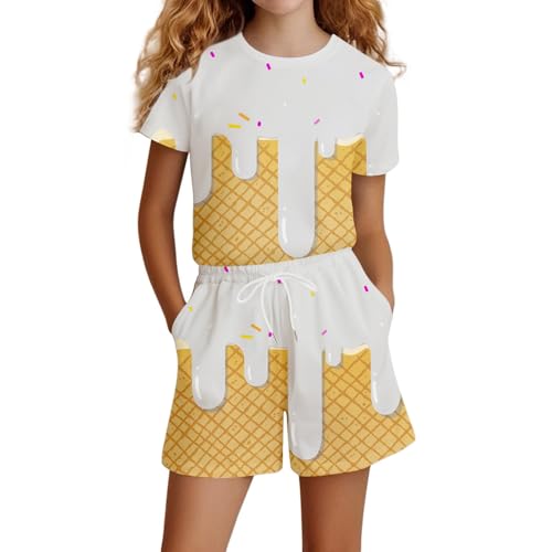 Kids Short Sleeve Outfits Casual Playwear Comfortable Everyday Set For Boys And Girls Ages 3 13 Perfect For