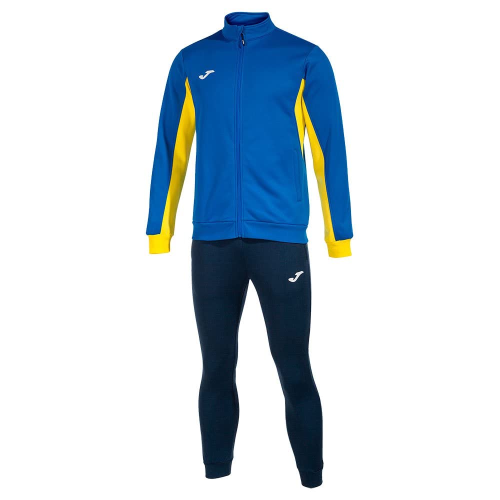 Joma Mens Derby Tracksuit Royal Blue Yellow Navy Blue