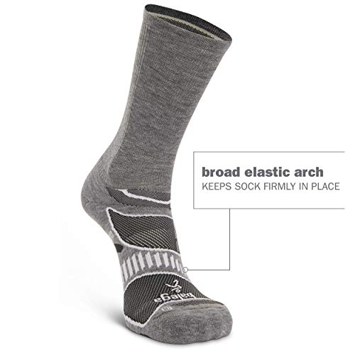 Balega Ultralight Lightweight Performance Crew Athletic Running Socks For Men And Women (1 Pair), Grey/White, Xl #TOP4