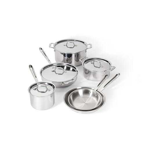 Comparison: Best All Clad D3 Soup Pot 11 All-Clad D3 3-Ply Stainless Steel Cookware Set 10 Piece, Induction, Oven Broiler Safe 600F, Kitchen Cooking Set w/ Frying Pans, Saucepans, Saute Pan, Stockpot and Soup Pot, Pots and Pans, Silver