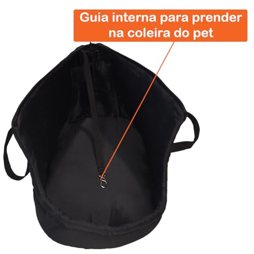 Bolsa Mochila Transporte Pet Preta Cães e Gatos até 4 KG