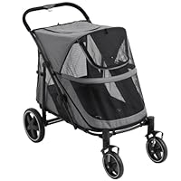 タンスのゲン ペットカート 犬カート 耐荷重60kg 大型犬対応 (89312) ペットカート 大型犬対応 耐荷重60kg 座面洗える 折り畳み 4輪