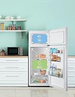 Comfee RCT284WH2A Kühl-/Gefrierkombination/Gefrierteil oben/176 kWh/Jahr/143cm Höhe/LED Licht/Reversibles Türscharnier/Weiß – Ansicht 2