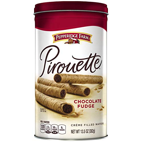 Pepperidge Farm Pirouette Crème Filled Wafers Chocolate Fudge Cookies, 13.5 oz. Tin