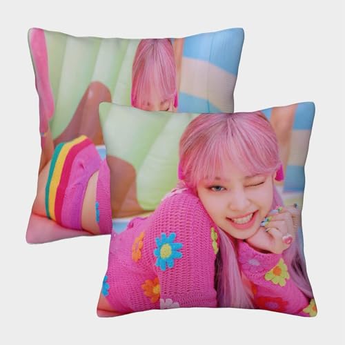 MJFCoin Jennie Kim Fundas Cojines Antialérgicas 2 Piezas K-Pop Idolos Funda De...