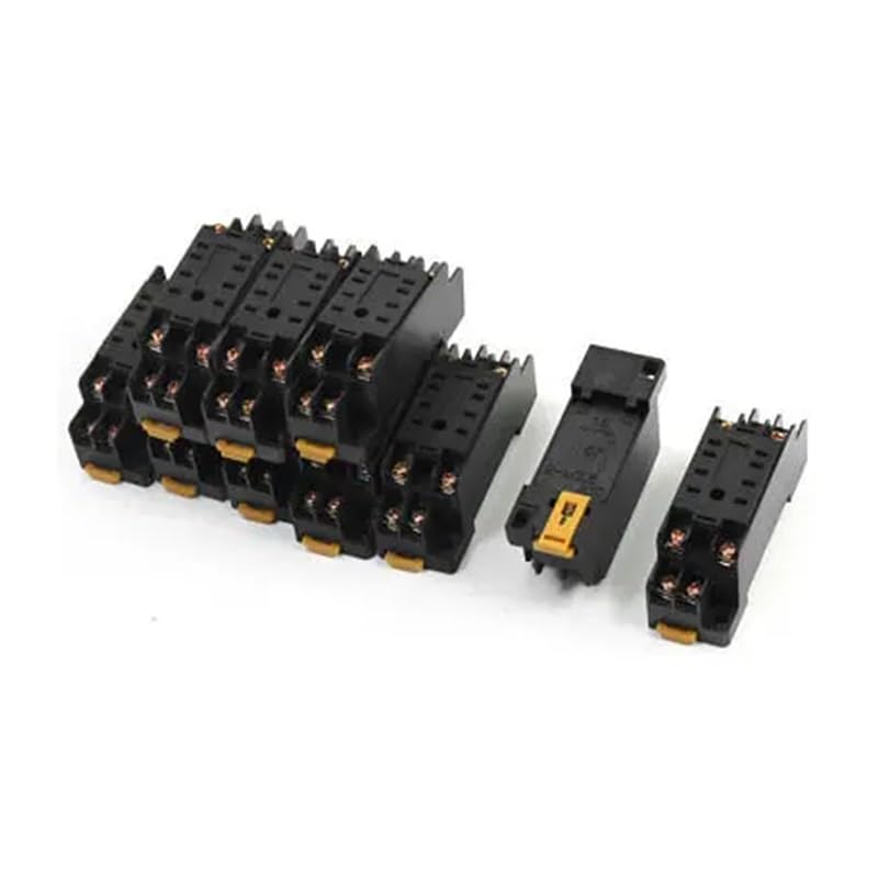 10pcs PYF08A 8 Pins Screw Terminals Power Relay Socket Base for HH52P MY2J AIQFTGSNS
