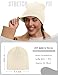 100% Cotton Beanie Hat for Men Women - Soft Unisex Winter Knit Skull Cap, Stretch Fit Fashion Fisherman Beanie, Beige