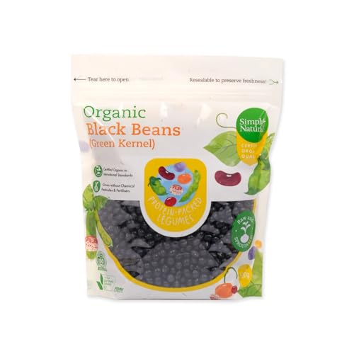 Simply Natural Organic Black Beans (Green Kernels) 500g