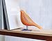 Quoowiit Bird Figurine, Modern Sculpture and Statues for Home Decor, Animal Statues for Bookshelf, Table, Entryway, Fireplace, Resin Decorative Sculpture with Chic Polka Dots Art Design (Orange)