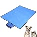 EVTSCAN Äußeres Hundebett, blaues Polyester zusammenklappbares faltendes Outdoor-Haustier-Decke-Matte wasserdichtes Kissen-Bett für Hunde Katzen(S)