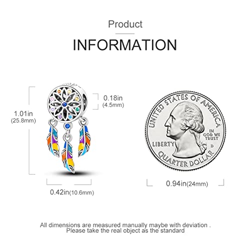 Hapour 925 Sterling Silver Charms Fit for Charm Bracelets Pendant Bead Pet Sun Heart Charm, Bracelet & Necklace Jewelry Bead for Women4