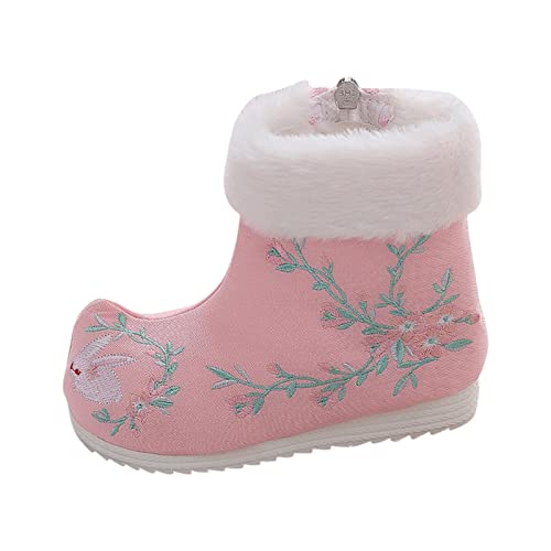 Snow Boots for Baby Children Shoes Cloth Shoes Wwarm Winter Snow Boots Embroidered Print Shoes Ethnic Cotton Boots - Main Image