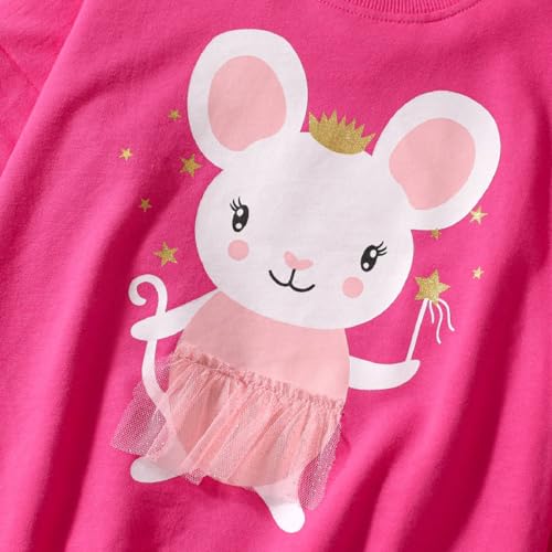 Image of HILEELANG Toddler Girl Fall Outfits Clothing Pants Set Sweatshirt Cotton Strench Leggings Playwear Sets 2pc