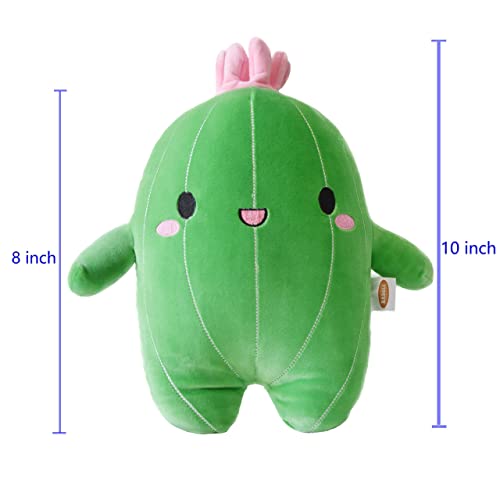 Baboli Cuddly Cactus Stuffed Plant Animal With Smile Face And Pink Antenna Honey Cacti Plush Soft Toy Pretty Sweet Mascot Gifts For Kids Girls And Boys Present For Birthday Or Party 10 Inches #TOP6
