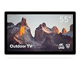 DuraPro 55-Inch Outdoor 4K UHD LED TV with HDR, Weatherproof, Tempered Glass, Includes Wall Mount