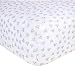 Burt's Bees Baby - Fitted Crib Sheet, Girls & Unisex 100% Organic Cotton Crib Sheet for Standard Crib and Toddler Mattresses (Heather Grey Honeybee Print)
