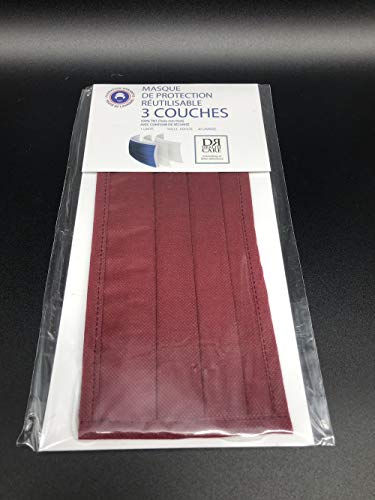 CECONCEPT Schutzmasken aus Stoff, 20-fach waschbar, 3-lagig, Kategorie 1, UNS1, AFNOR-konform, DGA zertifiziert, 5 Farben