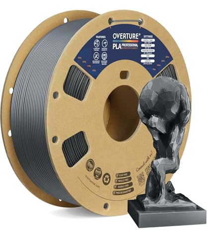 Image of OVERTURE PLA Plus (PLA+) Filament 1.75mm, Stronger & More Durable, Professional Toughness 3D Printer Filament 1kg (2.2lbs), High Precision + /- 0.02mm, Tangle-Free (Space Gray)