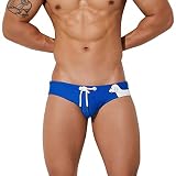 Asija Badehose Herren Badeslip Kurz Eng Jungen Druck Schwimmhose Abnehmbares Pad Freizeit Slip Bikini Bottom für Sommer Schwimmen Schnelltrocknend Swim Shorts Männer Kurze Schwimmhose mit Boxershorts