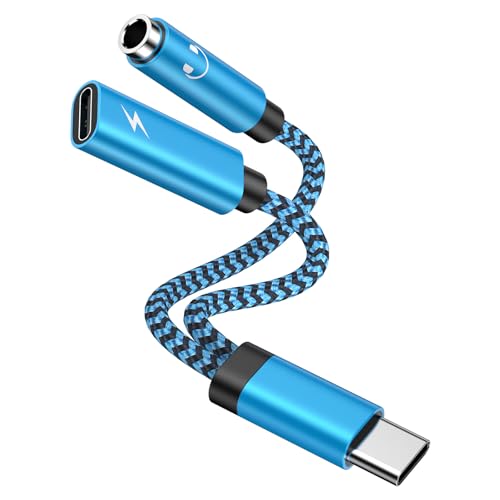 2 in 1 USB C to 3.5mm Jack Headphone and Charger Adapter for Samsung Galaxy S24 Ultra/S23/S22/S21/S20/S10/A54/A34/A14, Pixel 8/7, Type C to Aux Audio Charger Adapter with Fast Charging Cable Splitter 2 in 1 USB C to 3.5mm Jack Headphone and Charger Adapter for Samsung Galaxy S24 Ultra/S23/S22/S21/S20/S10/A54/A34/A14, Pixel 8/7, Type C to Aux Audio Charger Adapter with Fast Charging Cable Splitter